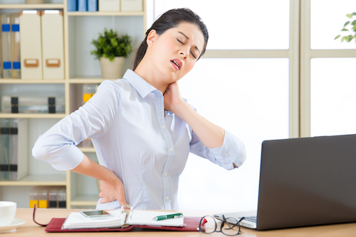Woman with back pain Woman with back pain